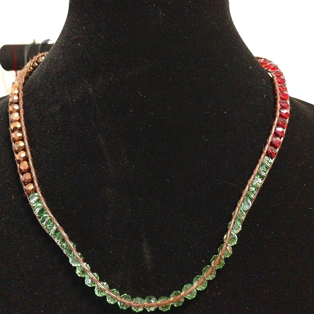 Crystal  glass beaded necklace
